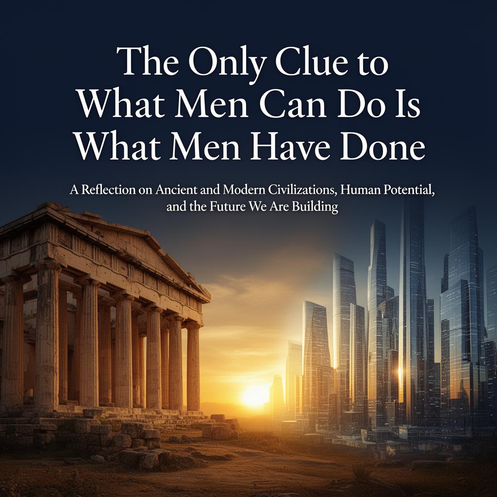 "The Only Clue to What Men Can Do Is What Men Have Done": A Reflection on Ancient and Modern Civilizations, Human Potential, and the Future We Are Building