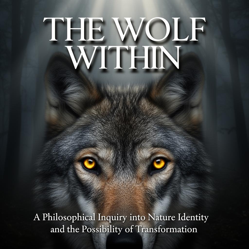 The Wolf Within book cover - wolf portrait with piercing golden eyes